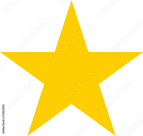 Star shape. Star icon. 5 Five Stars customer product rating review flat icon for apps and websites. Yellow star Rating symbol vector.