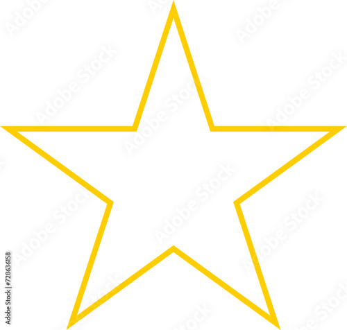 Star shape. Star icon. 5 Five Stars customer product rating review flat icon for apps and websites. Yellow star Rating symbol vector.