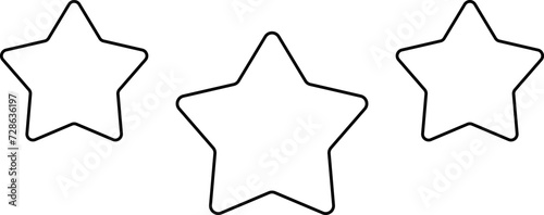 Star shape. Star icon. 5 Five Stars customer product rating review flat icon for apps and websites. Yellow star Rating symbol vector.