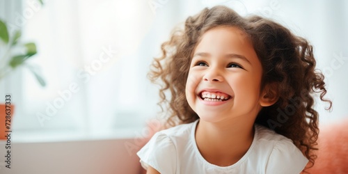 Children's dentistry for healthy teeth and beautiful smile at dentist photo