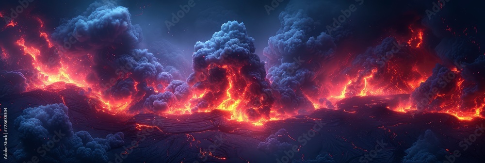Blistering Lava Texture With Glowing Red, Background Image, Background For Banner, HD
