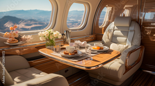 private jet interior  photo