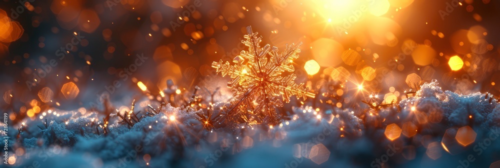 Delicate Shimmering Snowflake Crystal, Background Image, Background For Banner, HD Delicate Shimmering Snowflake Crystal, Background Image, Background For Banner, HD