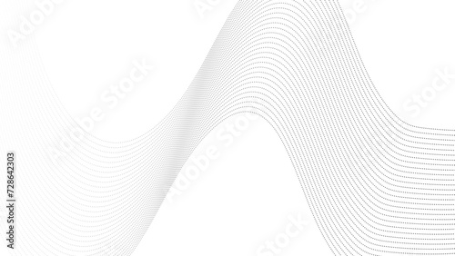 Halftone flowing wavy gradient dots shape isolated on transparent background. Abstract halftone flowing wavy gradient dots shape isolated on transparent background. Digital future technology concept, 