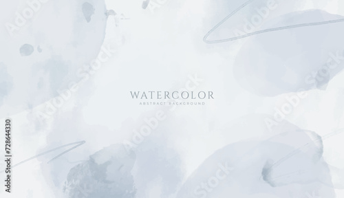 Abstract horizontal watercolor background. Neutral light colored empty space background illustration