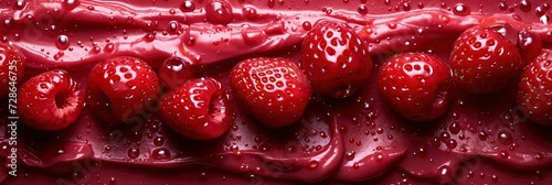 Glistening Fresh Bright Red Strawberry, Background Image, Background For Banner, HD