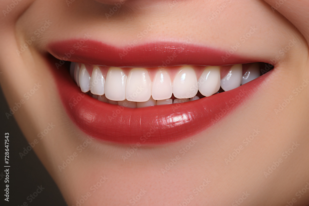 photo shows a female's teeth and smile, in the style of photorealistic pastiche photo shows a female's teeth and smile, in the style of photorealistic pastiche