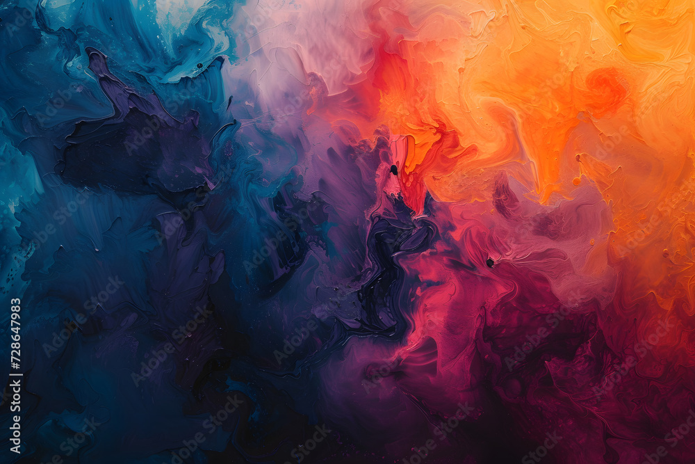 Vibrant Canvas Symphony: Painterly Texture Abstract