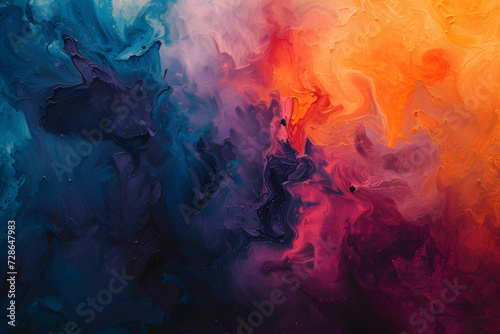Vibrant Canvas Symphony: Painterly Texture Abstract