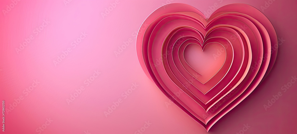 red heart wallpaper for valentine's day with pink background