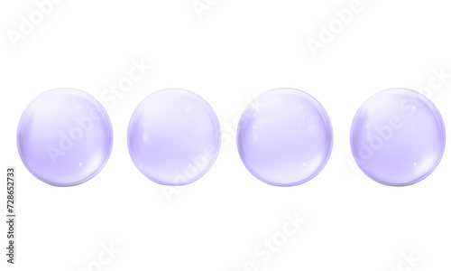 set of soap bubble on transparent background 