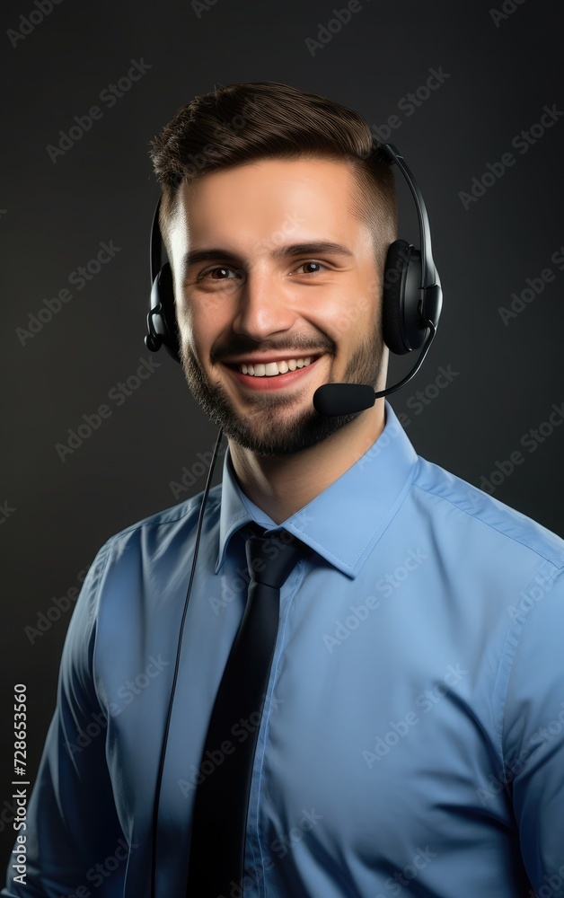 The intellectual customer service representative answered the phone with a smile and answered the customer's questions professionally, The intellectual customer service representative answered the phone with a smile and answered the customer's questions professionally,