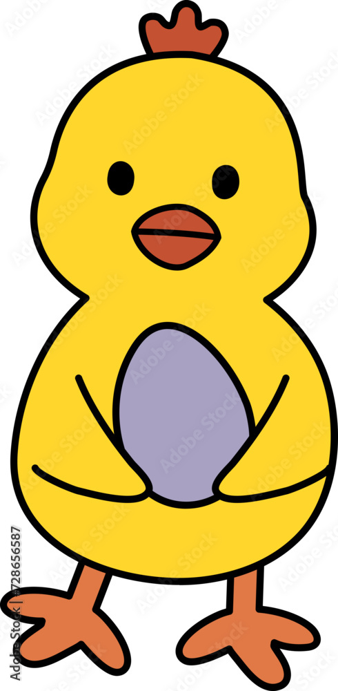 Easter chick in cartoon style Easter chick in cartoon style