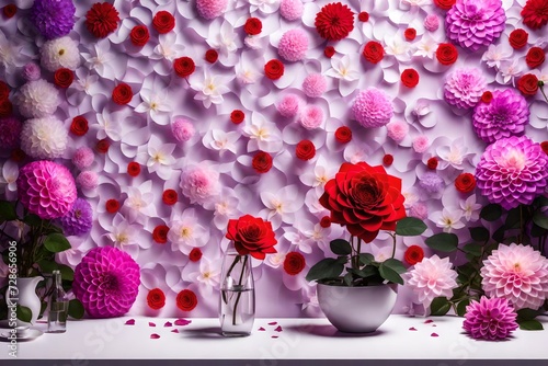 Podium with flowers