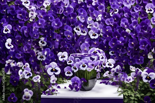Podium with flowers