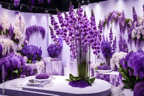 Podium with flowers