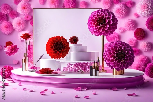 Podium with flowers