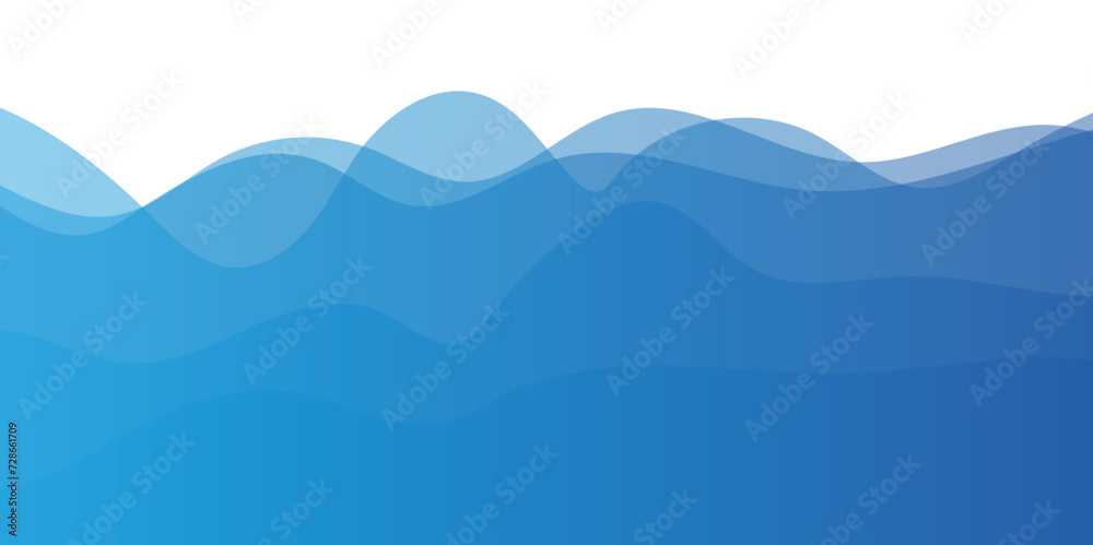 Abstract blue wave background. creative sea Concept. Light elegant dynamic abstract mountain background. Abstract minimal nature landscape illustration texture.