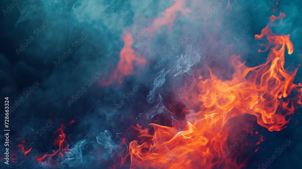 Corporate branding guide for a bonfire-themed website. The warm tones of the fire are complementary colors, emphasizing the beauty of the flames. Ink style swatches