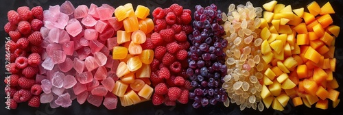 Vibrant Multicolored Freshly Cut Fruit, Background Image, Background For Banner, HD