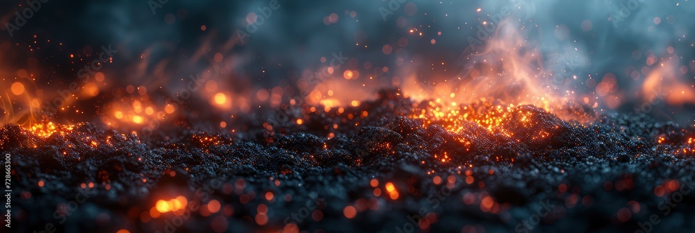 Warm Glowing Ember Texture From A Dying, Background Image, Background For Banner, HD