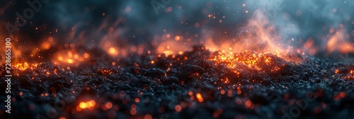 Warm Glowing Ember Texture From A Dying, Background Image, Background For Banner, HD