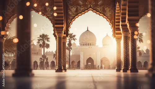 Arab arch with mosque, Ramadan concept © terra.incognita