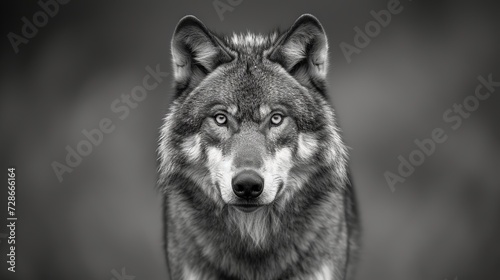 Wolve in nature, a black and white background © Zahid