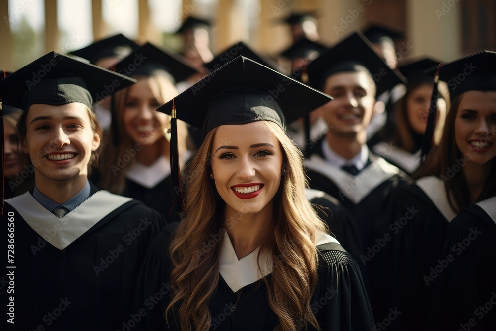 A group of graduates in graduation standing next to one another, in the style of vray tracing, A group of graduates in graduation standing next to one another, in the style of vray tracing,