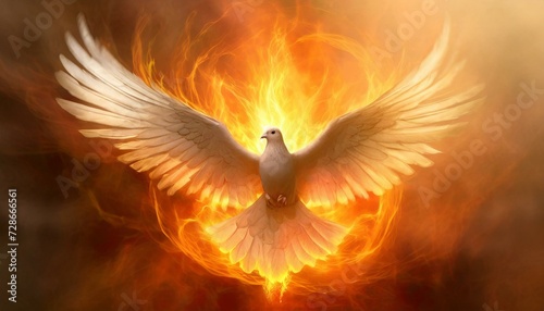 Pentecost Sunday Special. Symbol of Holy Spirit 