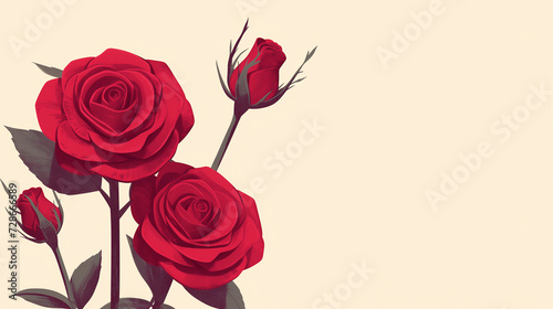 Red Roses. Generative AI