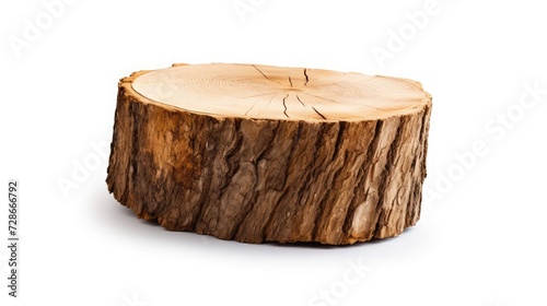A log stump with white background