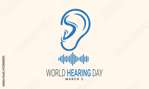 world hearing day, World hearing day, creative concept design for banner, poster, vector illustration.