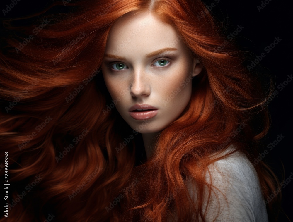 Young woman with red hair Young woman with red hair