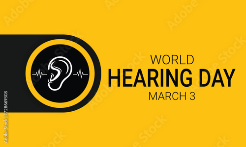 world hearing day, World hearing day, creative concept design for banner, poster, vector illustration.