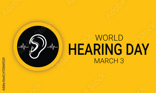 world hearing day, World hearing day, creative concept design for banner, poster, vector illustration.