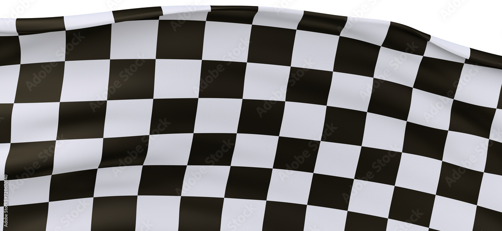 Obraz premium Waving racing finish flag in