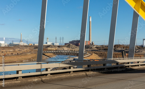 A newly created part of the Don River in Toronto fills with water from Lake Ontario, as part of a huge project to fashion a more natural outlet for the important waterway and revitalize the area. photo