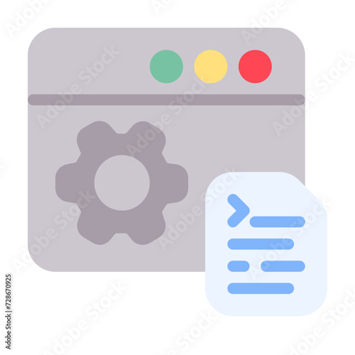 Generator icon with flat color style