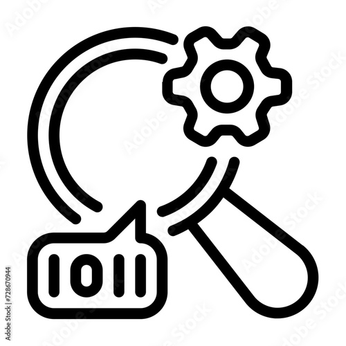 Analysis icon with line style