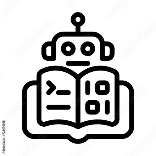 Biner icon with line style