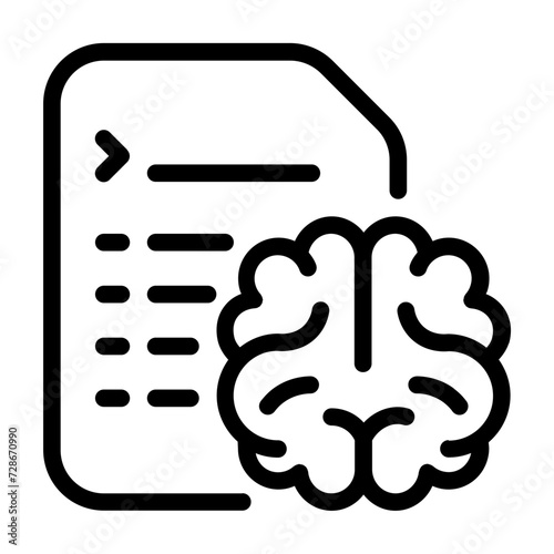 Machine Learning icon with line style