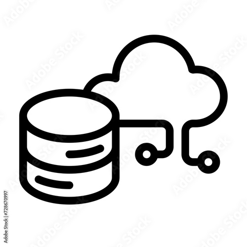 Database icon with line style
