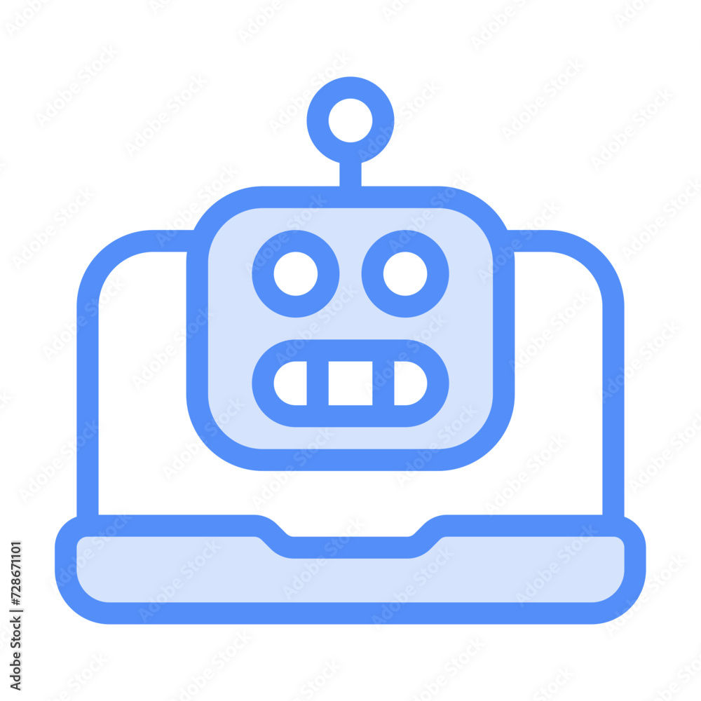 Laptop icon with lineal color style Laptop icon with lineal color style