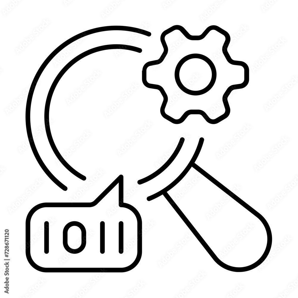 Analysis icon with thin line style Analysis icon with thin line style