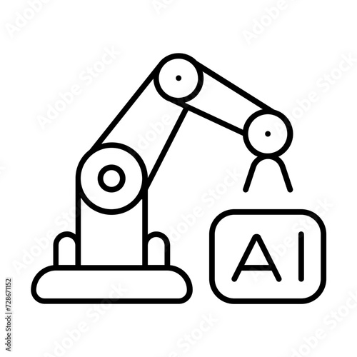 Automation icon with thin line style