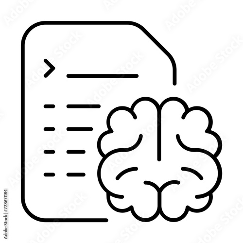 Machine Learning icon with thin line style
