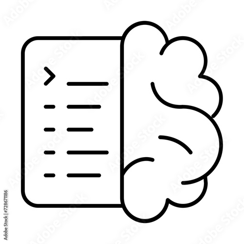 Coding icon with thin line style