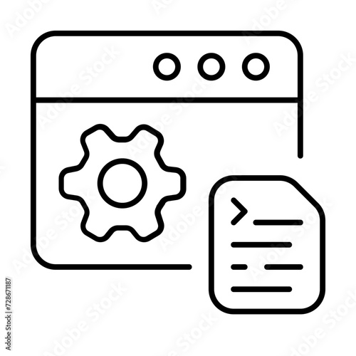 Generator icon with thin line style