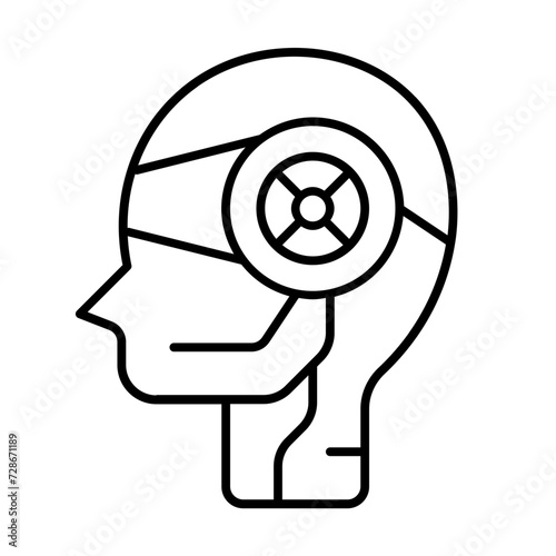 Cybord icon with thin line style